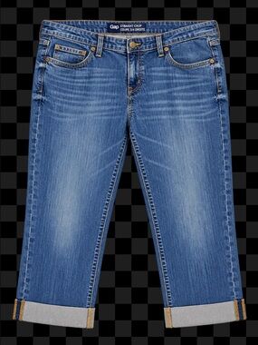 GAP Outlet Women's Straight Crop Jeans in Blue Wash